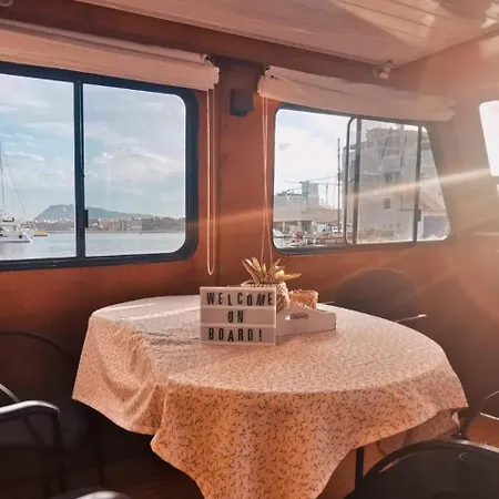Barco Muy Espacioso Con Dos Terrazas Centro!! 船屋